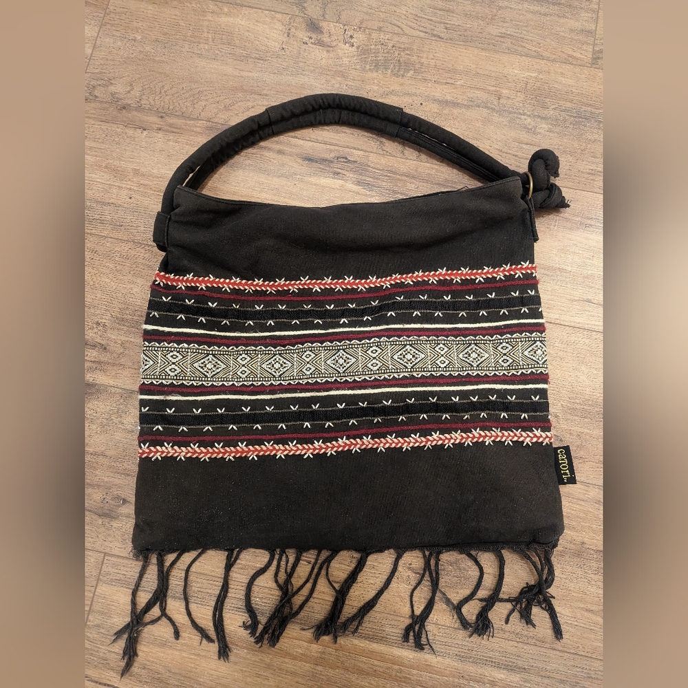 Catori canvas beaded purse